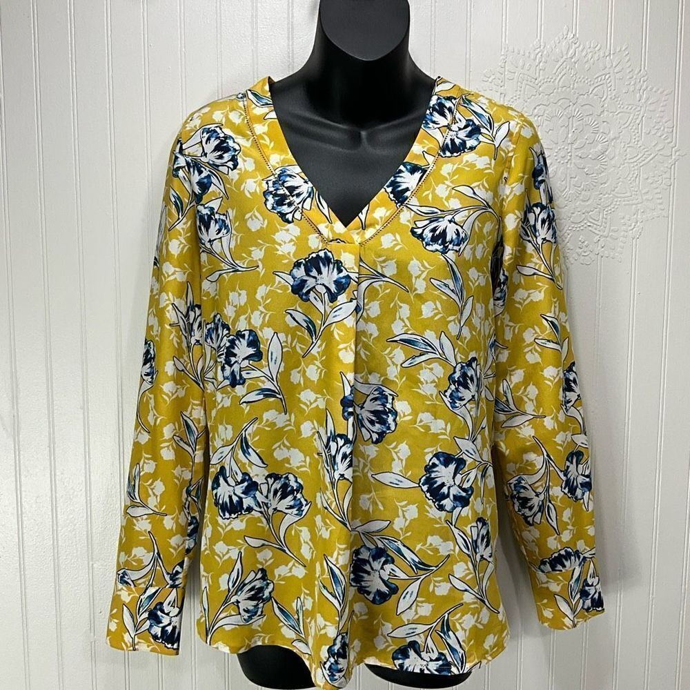 J. CREW Long Sleeve floral blouse